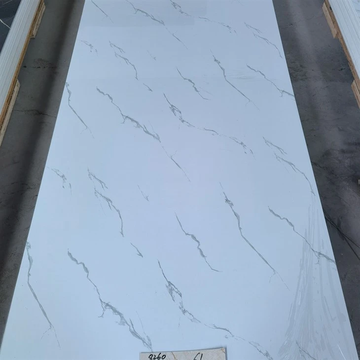 Hvid marmor PVC -panel